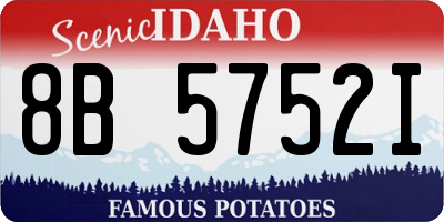 ID license plate 8B5752I