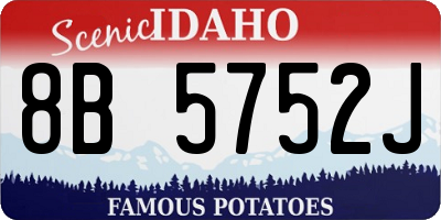 ID license plate 8B5752J