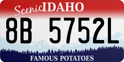 ID license plate 8B5752L
