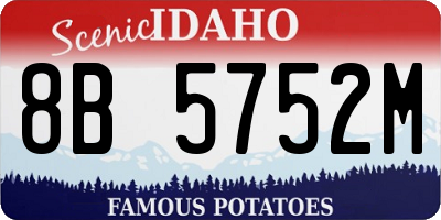 ID license plate 8B5752M