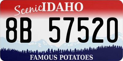 ID license plate 8B5752O