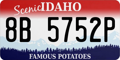 ID license plate 8B5752P