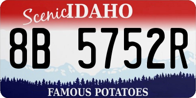 ID license plate 8B5752R