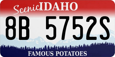 ID license plate 8B5752S
