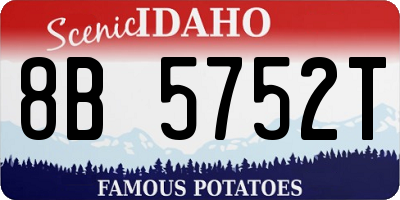ID license plate 8B5752T
