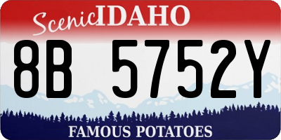 ID license plate 8B5752Y