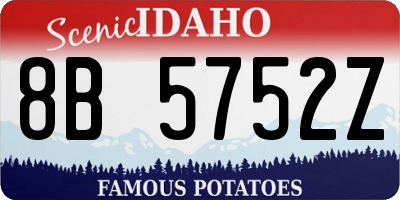 ID license plate 8B5752Z