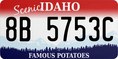 ID license plate 8B5753C