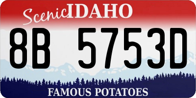 ID license plate 8B5753D