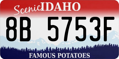 ID license plate 8B5753F