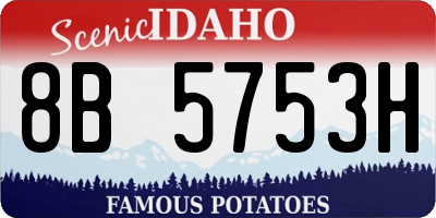 ID license plate 8B5753H