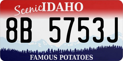 ID license plate 8B5753J