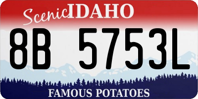 ID license plate 8B5753L