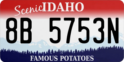 ID license plate 8B5753N