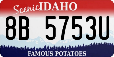 ID license plate 8B5753U