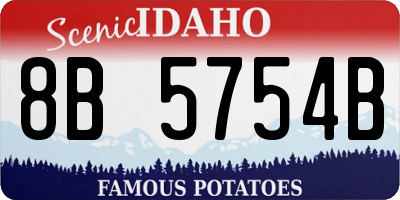 ID license plate 8B5754B