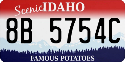 ID license plate 8B5754C