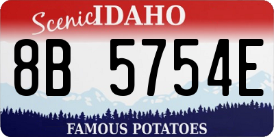 ID license plate 8B5754E