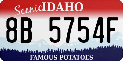 ID license plate 8B5754F