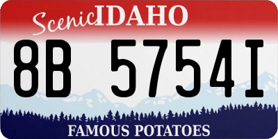 ID license plate 8B5754I