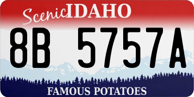 ID license plate 8B5757A