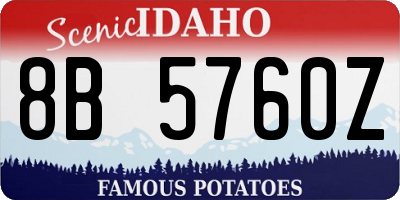 ID license plate 8B5760Z