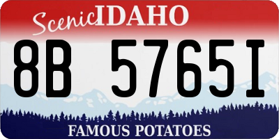 ID license plate 8B5765I
