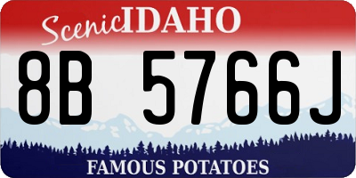 ID license plate 8B5766J