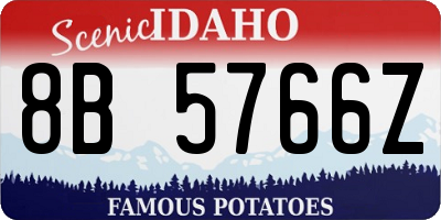 ID license plate 8B5766Z