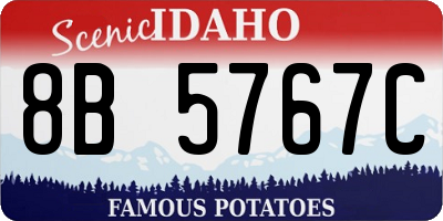ID license plate 8B5767C