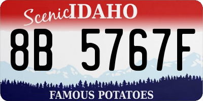 ID license plate 8B5767F