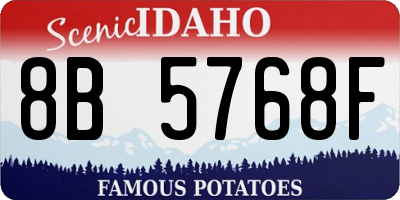 ID license plate 8B5768F