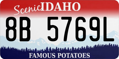 ID license plate 8B5769L