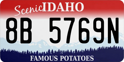 ID license plate 8B5769N