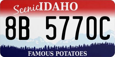 ID license plate 8B5770C