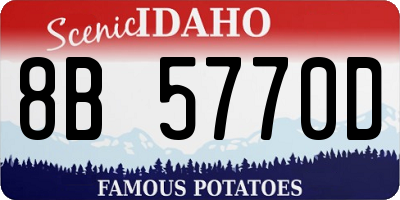 ID license plate 8B5770D