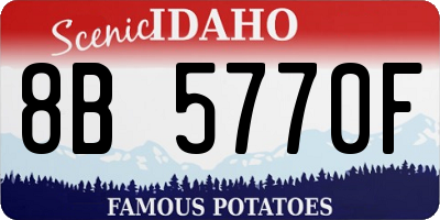 ID license plate 8B5770F