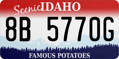 ID license plate 8B5770G