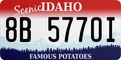 ID license plate 8B5770I