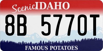 ID license plate 8B5770T