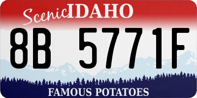 ID license plate 8B5771F