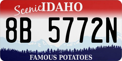 ID license plate 8B5772N