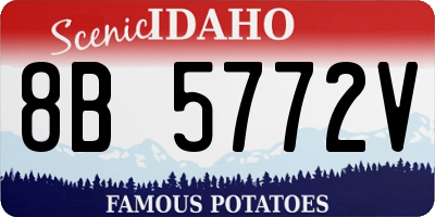 ID license plate 8B5772V