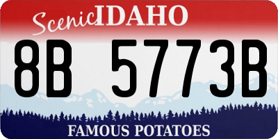 ID license plate 8B5773B