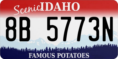 ID license plate 8B5773N
