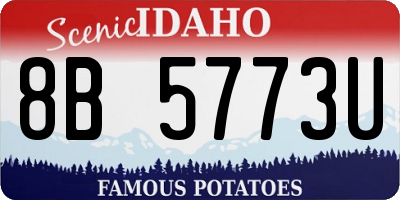 ID license plate 8B5773U