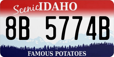 ID license plate 8B5774B