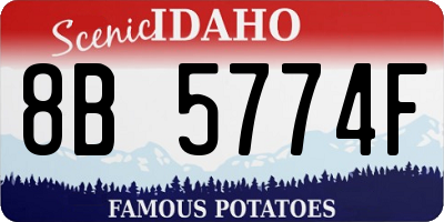 ID license plate 8B5774F