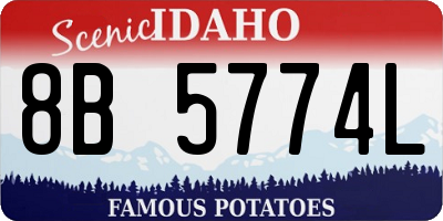 ID license plate 8B5774L
