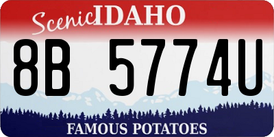 ID license plate 8B5774U